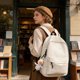 thumbnail image 5 of Mochila de viaje unisex impermeable de gran capacidad con múltiples compartimentos, nailon Oxford ligero, negro o blanco, 43x32 cm., 5 of 6
