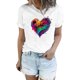 thumbnail image 1 of Gibobby Camisetas de verano para mujer Mujeres Casual Impresión Manga Corta Cuello Redondo Camiseta Suelta Blusa Tops(Amarillo,XL), 1 of 4