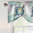 thumbnail image 5 of Summer Sea Turtle Tie Up Valances Curtain, Adjustable Kitchen Nautical Coastal Ocean Watercolor Turtle Coral Valances for Windows Decor, Rod Pocket Short Curtains Set for Bedroom/Bathroom, 42"x18", 5 of 9