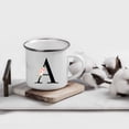 thumbnail image 2 of Koyal Wholesale Stainless Steel Campfire Coffee Mug, Blush Floral Monogram, Letter A, 2 of 5