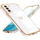 thumbnail image 1 of Blanco, Funda Compatible con Samsung Galaxy S22 Funda Cute Love Heart Pattern Ultra Delgada Silicona Galvanizada TPU Funda S22 Funda a Prueba de Golpes Anti-Arañazos Funda para Samsung Galaxy S22, 1 of 5