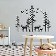 thumbnail image 2 of Family Beautiful Animal Wall Decal Decoration Deers And Trees Beautiful Scene Abstract Design Silhouette Lasts Years and Easily Removable - Size: 20 In(W) x 16 In(H), 2 of 5