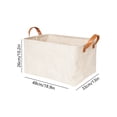 thumbnail image 3 of Large Foldable Fabric Storage Bin with Handles, Beige Closet Shelf Organizer for Clothing, Linens and Accessories, 18.90 x 12.99 Inches, 3 of 6