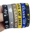 thumbnail image 6 of YYKihy 6pcs Graduation Silicone Bracelets Wristbands Wrist Bands Class Of 2024 Rubber Bracelets College High School Graduate Party Supplies For Women Men Friendship Gift, 6 of 6