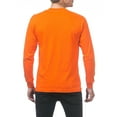 thumbnail image 2 of Pro Club Men's Relaxed Fit Comfort Cotton Long Sleeve T-Shirt - Orange Tangerine - Small, 2 of 4
