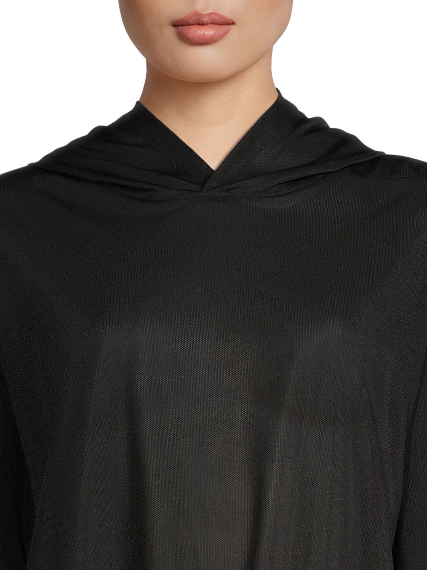 Avia Women's Athleisure Long Sleeves Mesh Hooded Pullover