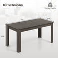thumbnail image 3 of Costway 63" Dining Table Rectangular Modern Kitchen Table For 6 People Home Furniture Gray, 3 of 7