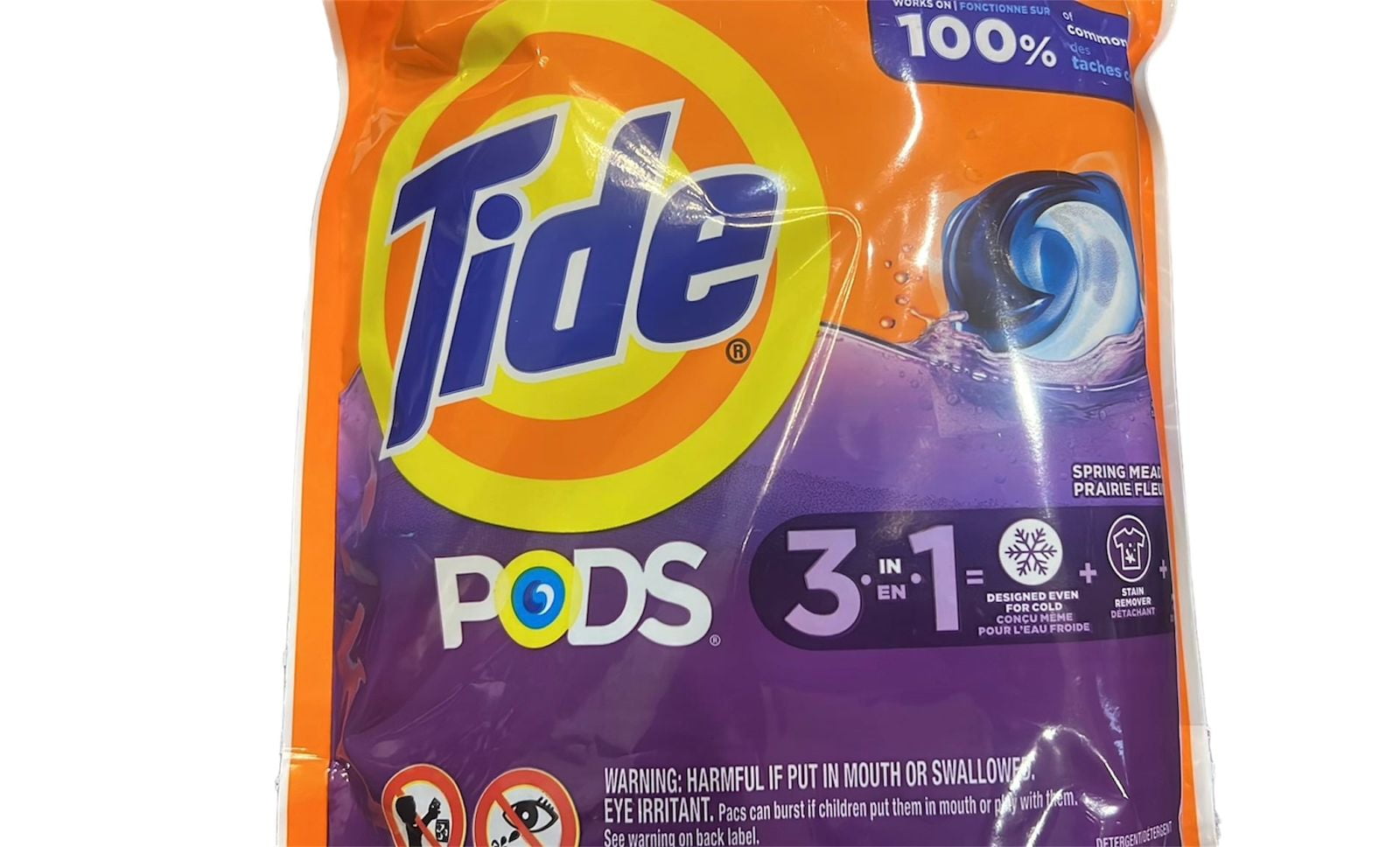 TIDE PODS 39 ct Laundry Detergent Soap Pacs, Spring Meadow Scent, Powerful 3-in-1 Clean, HE Compatible, 39 Count