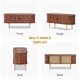 thumbnail image 4 of Mueble de TV moderno para sala de estar – Consola de madera para televisores hasta 80” – Puertas correderas, estantes ajustables y gabinete – Acabado nogal, manija negra Huang Xiuli, 4 of 8