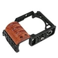 thumbnail image 3 of Protective Extension Frame, Porous Hollow Durable Wooden Handle Grip Camera Cage  for Video Shooting, 3 of 7