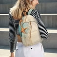 thumbnail image 2 of Geaub starfish on the sand beach durable canvas backpack: stylish, lightweight, and spacious with adjustable straps, 2 of 7