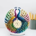 thumbnail image 4 of PeacockShape Diamond Art Clock Ornaments Kit Battery Operated DiamondPainting Clock Decorative Room Decoration, 4 of 6
