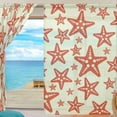 thumbnail image 3 of FREEAMG Marine Nautical Ornament Sheer Curtains Window Voile Panels Drapes Tulle Curtains, Semi Sheer Curtains 78 Inches Long for Living Room Bedroom, Set of 2, 3 of 4