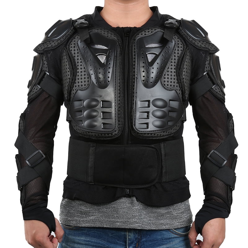 Men Motorcycle Body Armor Vest Jacket Spine Chest Protection Coat Gear Guard