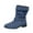 Blue, variant on Women's Denim Mid Calf Boots Slouchy Buckle Strap Flat Heel Casual Ankle Booties Spring Fall Daily Fashion Footwear Comfortable Dress Shoes Gray Women Sandal