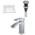 thumbnail image 1 of American Imaginations 25-in. W 1 Hole Ceramic Top Set In White Color - Overflow Drain Incl. AI-29921, 1 of 9