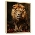 thumbnail image 2 of Designart "Realistic Wilderness The Lion s Domain I" Animals Floater Framed Canvas Print, 2 of 7