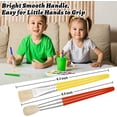 thumbnail image 2 of Large Washable Chubby Paint Brushes for Kids, Versatile Preschool Paint Brushes with No Shed Bristle, 2 of 7
