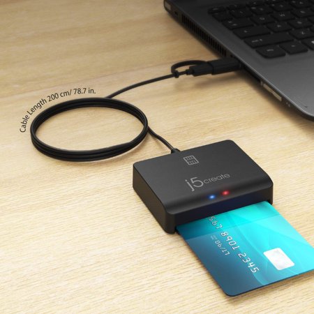j5create - USBTM Smart Memory Card Reader - Black