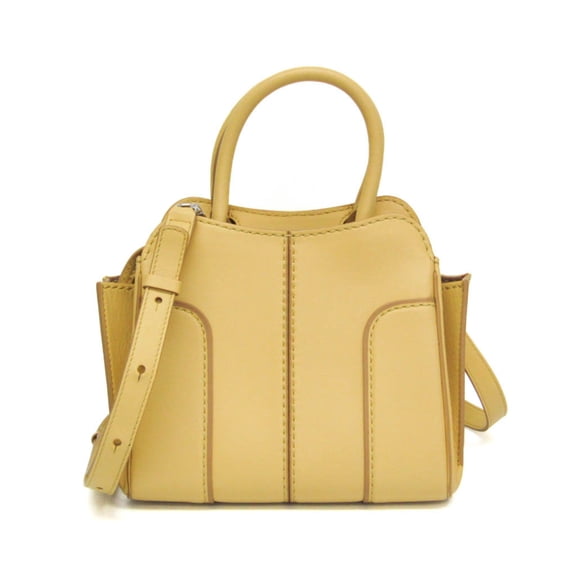 Pre-Owned Tod's Sella Women's Leather Handbag,Shoulder Bag Yellow