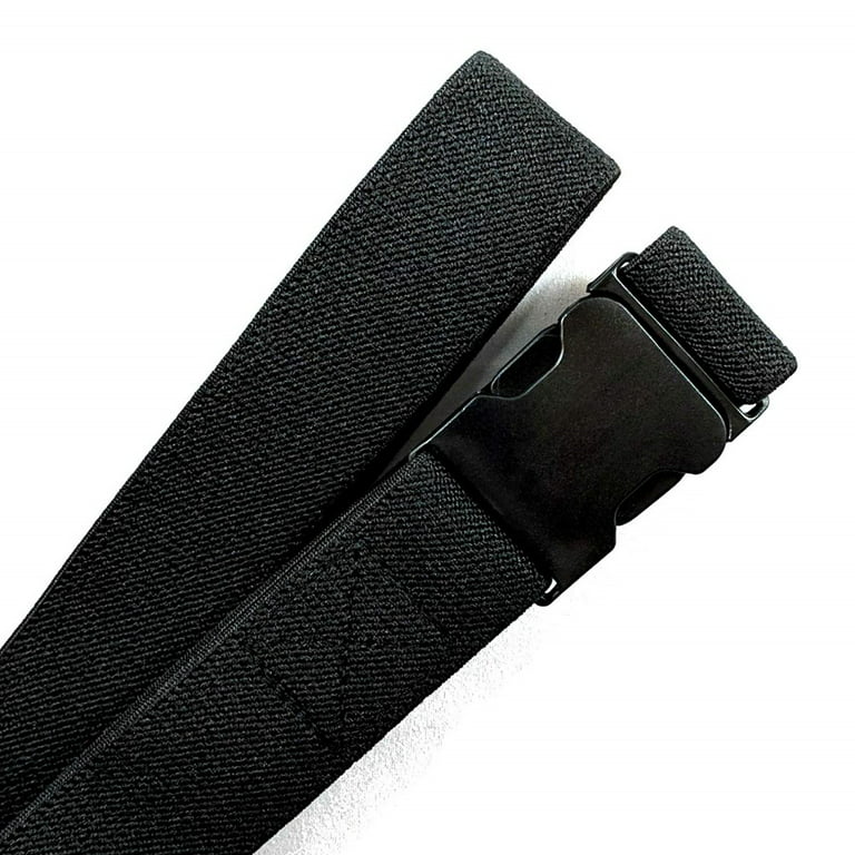 1.25 Inch Elastic Stretch Belt with Side-Release Buckle and