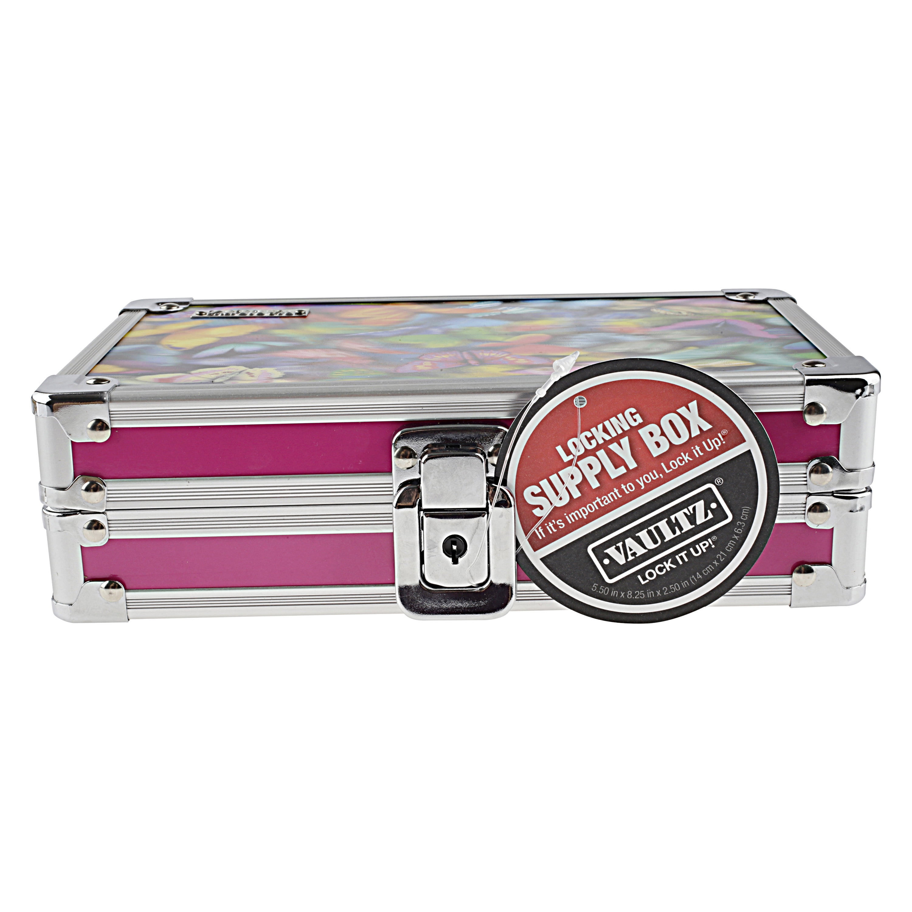 Vaultz Pencil Box, 3D Butterflies - Walmart.com