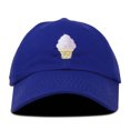 thumbnail image 4 of DALIX Soft Serve Ice Cream Hat Cotton Baseball Cap in Royal Blue, 4 of 7
