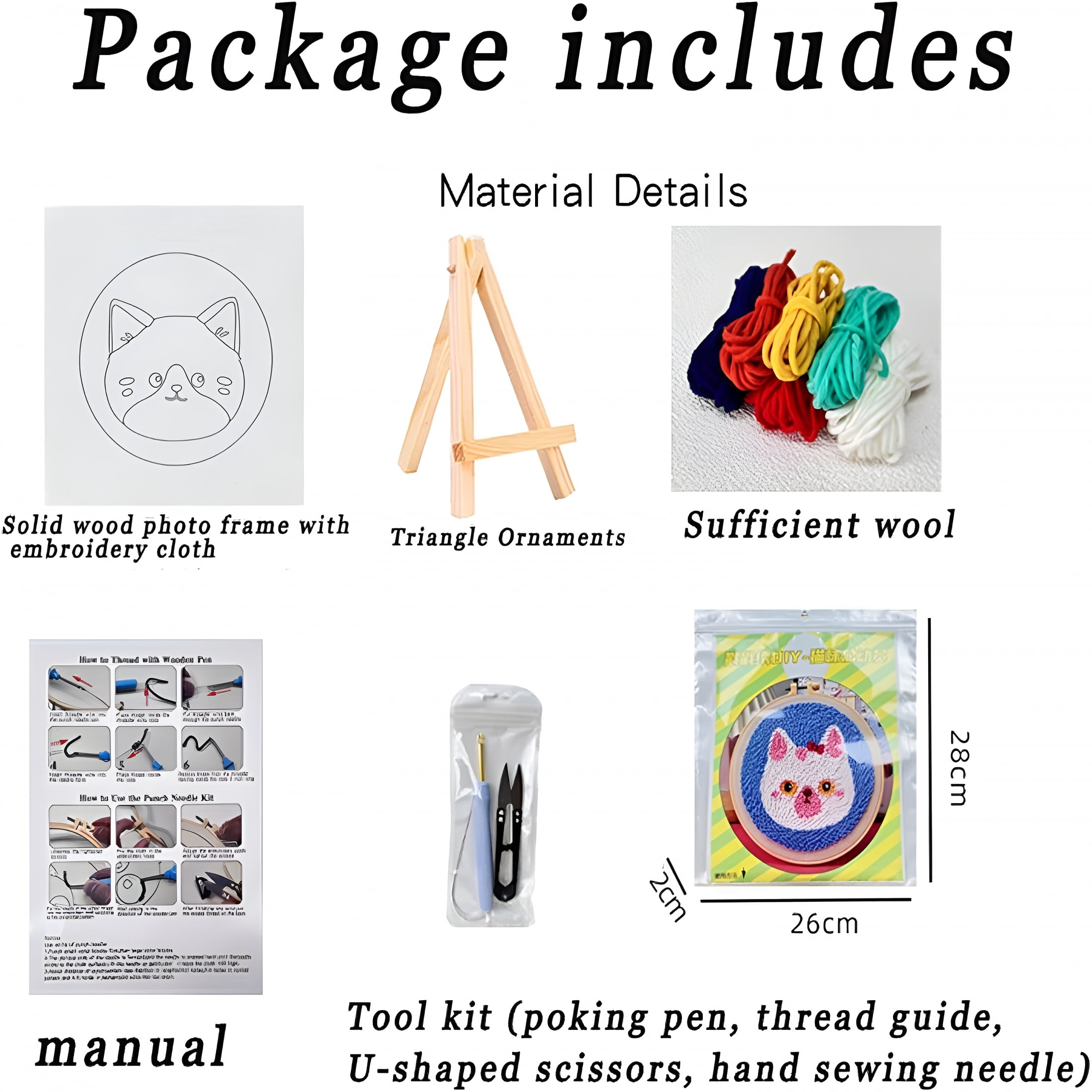 TUWAFE 2026 New Punch Stitch Kit,Punch Needle Kits for Adults Beginner,Healing Weave Punch Stitching Kit for Kids Adults,Punch Needle Kits with Patterns,Tools,Yarns,Hoop