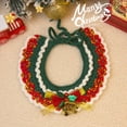 thumbnail image 4 of Pet Christmas Collar, Adjustable Cute Hand Woven Cat and Dog Knit Collar Scarf, Kitten Puppy Bib Collar for Holiday Christmas Pet Neck Kerchief Decoration, 4 of 4