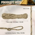 thumbnail image 2 of Uxcell 1/8" Paracord Rope 100ft 7 Strand Camping Rope Braided Polypropylene Ropes Tie-Downs Utility Cord Striped Beige, 2 of 6