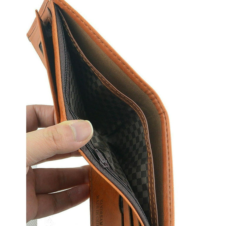 Men Wallet US 100 Dollar PU Leather ID Card Holder Bifold Billfold Inside  Zipper,100DMW 
