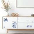 thumbnail image 5 of Rub on Transfer Decal Sticker for Furniture Craft Decor 6"x12" Blue Branches and Birds 3Pcs Waterproof UV DTF Transfer for Drawer Dresser Glass Porcelain Wood Plastic Window, 5 of 9