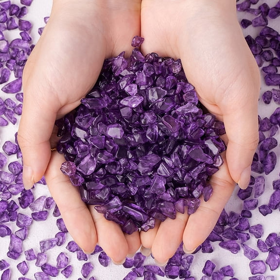 Firefly Hope 100g 5-7mm Bulk Natural Amethyst Tumbled Polished Stones, Crystal Chips for Healing Crystals, Fish Tank Gravel, Vase Filler & Plants Decor