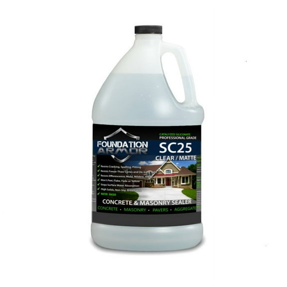 1 Gallon Armor SC25 Siliconate Water Based Penetrating Concrete Sealer and Masonry Water Repellent