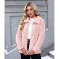 thumbnail image 4 of Women'S Long Sleeve Full Zip Soft Warm Fleece Jacket Pink 5XL, 4 of 9