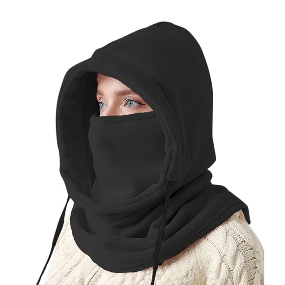 Fashion Polar Fleece Women Men Balaclava Winter Hat Beanies Warmer Windproof Full Face Ski Mask Caps Men Bonnets Scarves black
