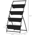 thumbnail image 5 of PetFurnishn Raised Garden Bed, 4 Tier Vertical Garden Planter Set, 4 Outdoor Planter Boxes with Stand, Self Draining Design Elevated Garden for Vegetable, Flowers & Herbs, Black, 5 of 9