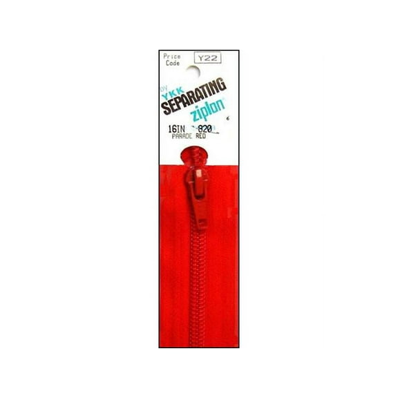 YKK Ziplon Separating Zipper 16" Parade Red