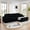 Black, variant on YWEN L Shaped Modular Sectional Sofa Bed, No Assembly Required, foam, living room or bedroom, 5-seat modular couch, compressed design, unfolds into queen bed, no assembly required
