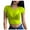 Yellow, variant on Clearance Sale 2025 Plus Size Intimates for Women for casual, Women's Sheer Mesh See-Through Short Sleeve Crop Tops Casual T Shirt, Comfortable underwear for women