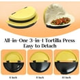 thumbnail image 2 of Tortilla Sealer and Crimper for 6, 8, 10 Inch Wraps | 3-in-1 Manual Press for Homemade Burritos, Quesadillas, Tacos, and Calzones, 2 of 7