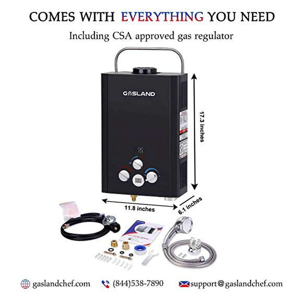 Gasland BE158B 1.58GPM 6L Outdoor Portable Gas Water Heater - Walmart.com