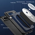 thumbnail image 2 of Magnetic Case for Google Pixel 8 with Hidden Kickstand, [Mag-Safe Charging] [Military-Grade Drop Protection] Rugged Heat Dissipation Frosted Back Phone Case for Google Pixel 8, Silver, 2 of 11