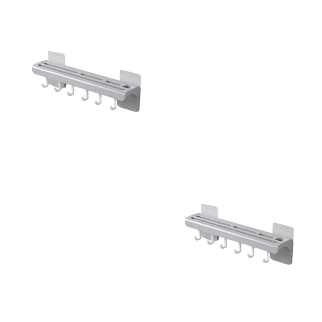 Inteprter Soporte de almacenamiento para rebanadora montado en la pared, estante de restaurante de plástico Ding, organizador de herramientas Gris 2piezas