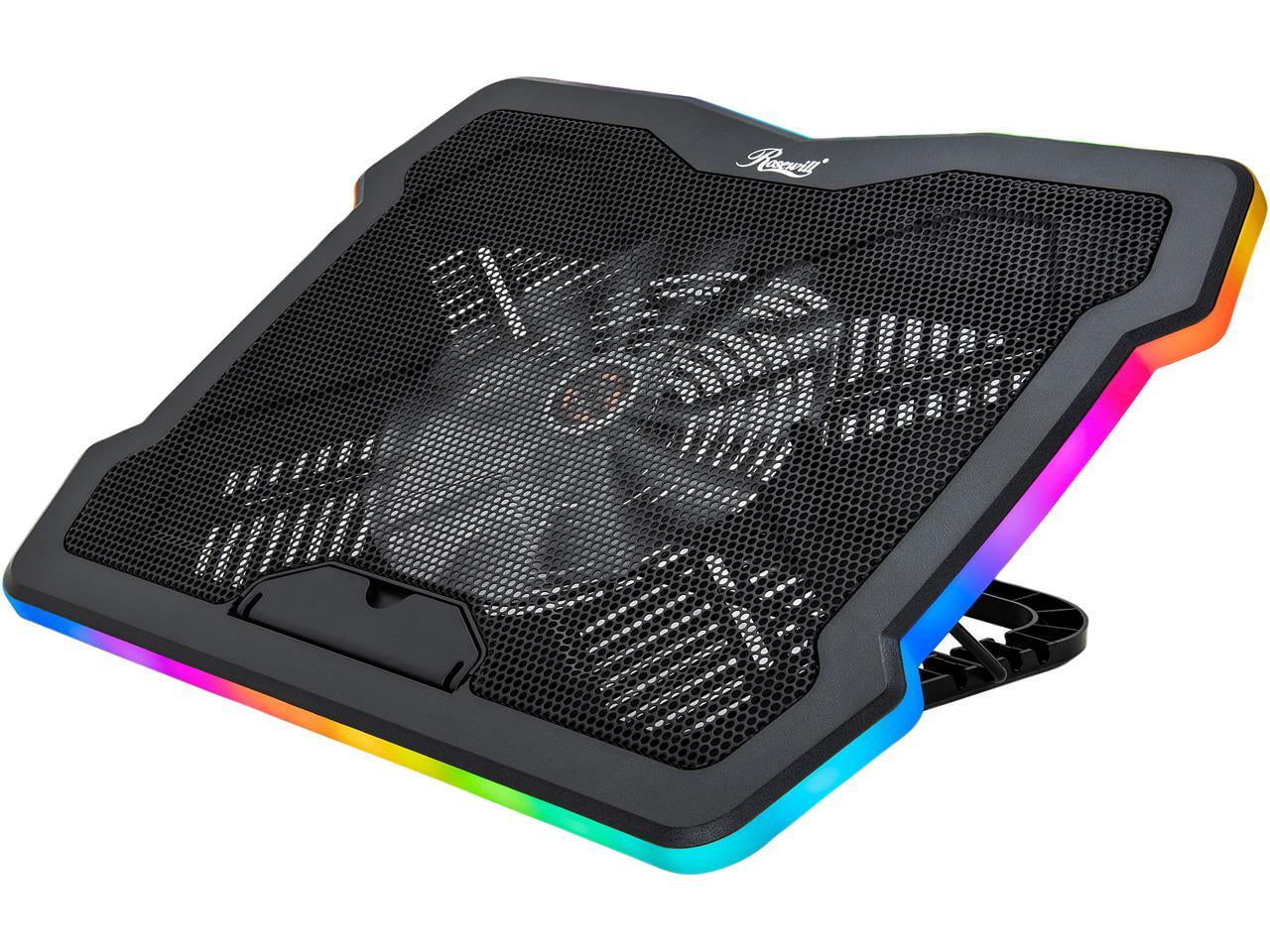 Rosewill RGB Laptop Cooling Pad, Gaming Laptop Cooler for 17 Inch Laptops, Big Quiet Fan