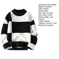 thumbnail image 7 of comerut Men Autumn Winter Contrast Color Sweater O-neck Long Sleeve Thickened Warm Knitting Tops High Elastic Knitwear, 7 of 7