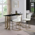 thumbnail image 6 of 26 Inch Counter Height Velvet Dining Chairs, Modern Dining Chair with High-Density Foam Chair, Simple Bar Stool Upholstered Dining Chairs, Accent Desk Chair Dining Room, Kitchen(White,Set of 6), 6 of 9