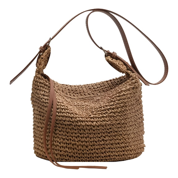 GASTROPOD Straw Crossbody Bags for Women, Straw Beach Bag Handmade Woven Straw Purses and Handbags for Summer Vacation