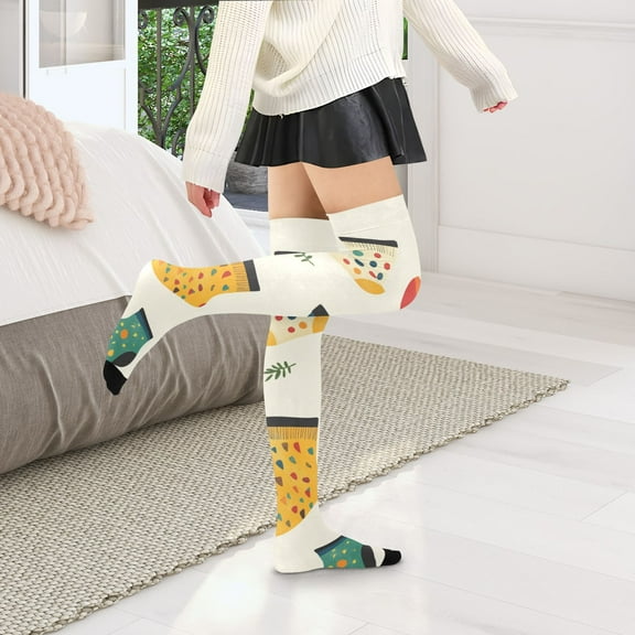 Socks Colorful Womens Thigh High Stocks Over Knee High Socks Thigh Tigh Boot Stockings