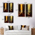 thumbnail image 4 of Designart "Warm Autumn Sunlight Illuminating the Forest" Forest Framed Wall Art Set Of 2 - Traditional Yellow Gallery Wall Frame Set For Home Decor, 4 of 6
